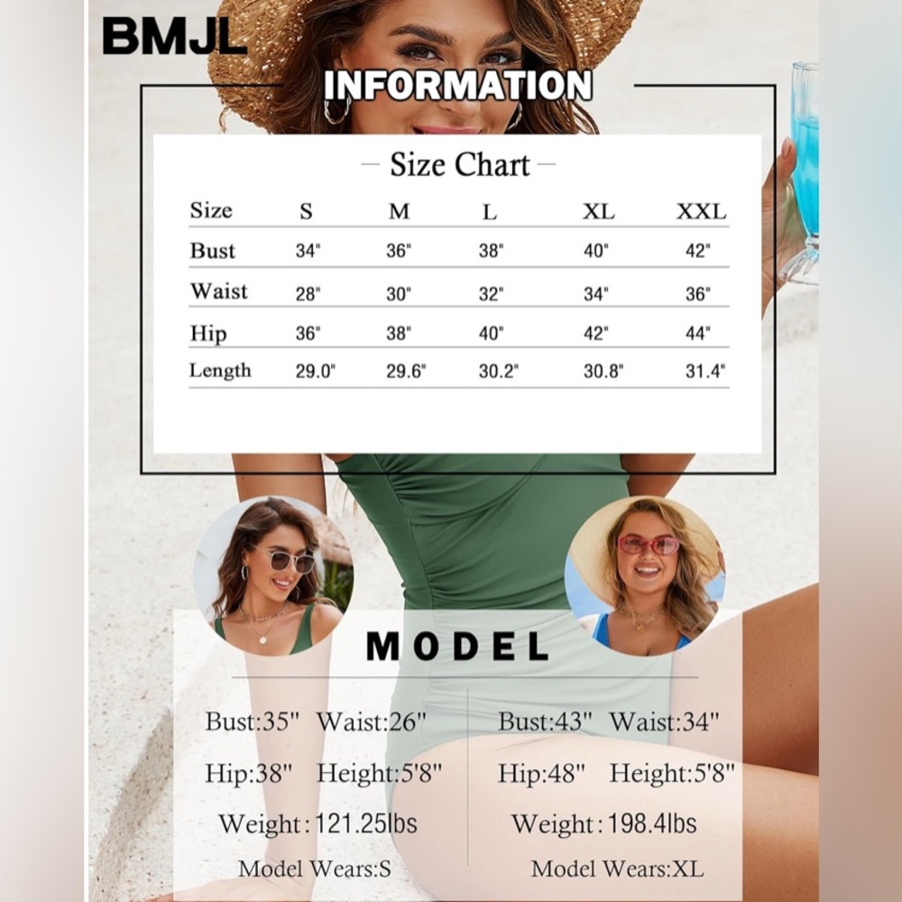 NWT BMJL Women's Tummy Control One Piece Swimsuit Size Medium - Picture 9 of 10